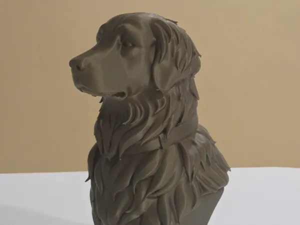 Buste de golden retriever