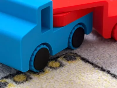 Modular Toy Truck – Wheel Covers (Optional Add-on)