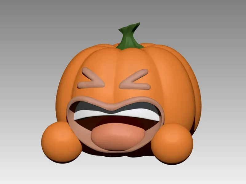 万圣节限定南瓜头emoji四色打印