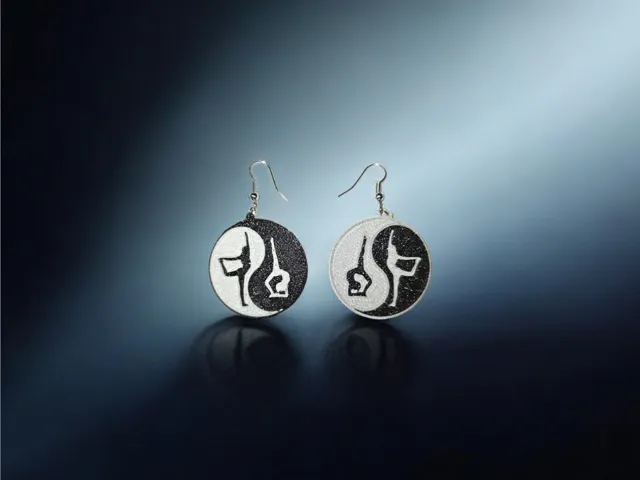 Yoga Yin Yang earrings