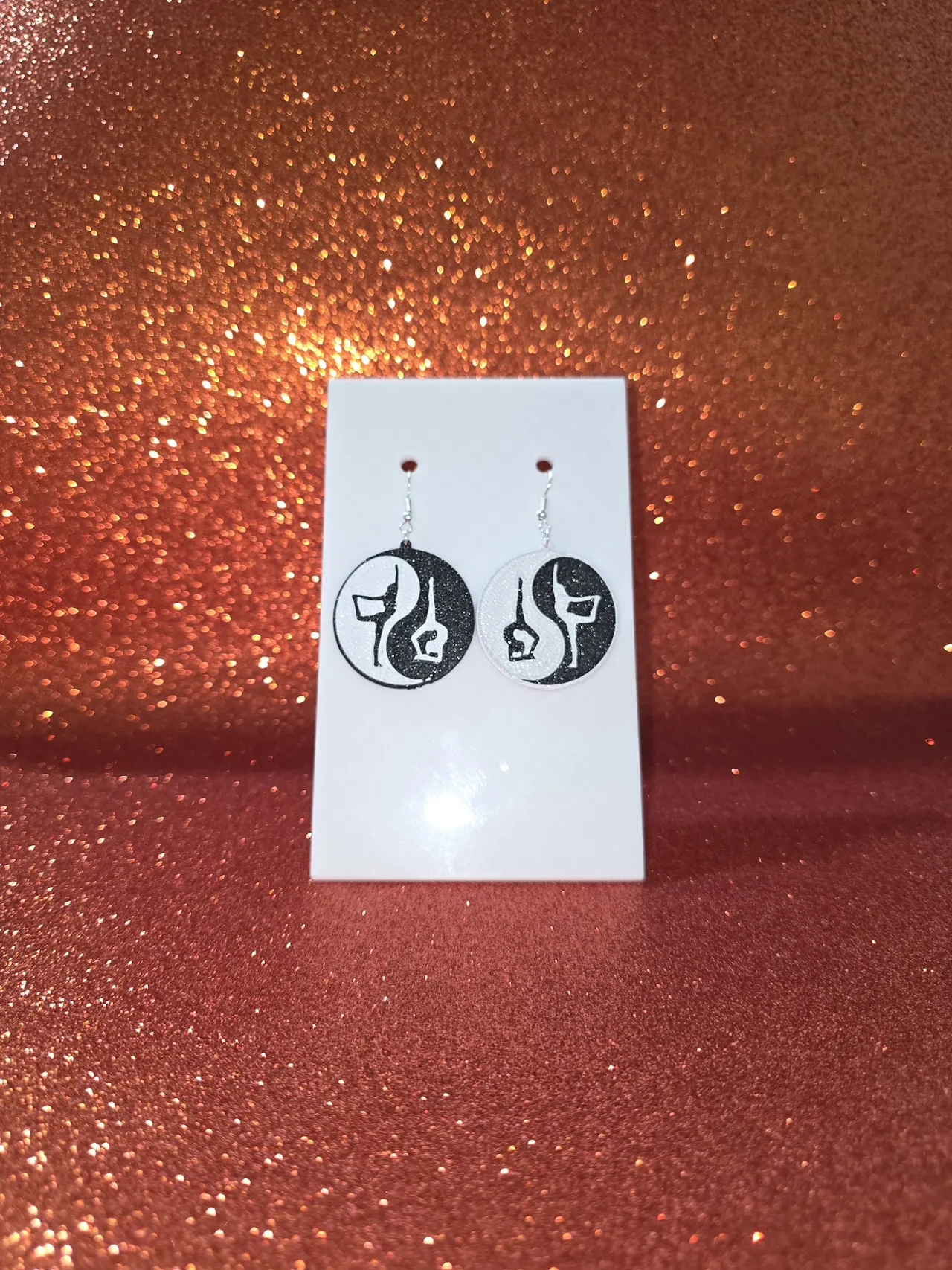 Yoga Yin Yang earrings view 2