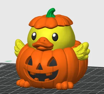 Adorno temático: Pumpkin Duck – Halloween Rubber Duck — vista de referencia 3