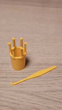 Letrero o emblema decorativo: 6-Peg Rubber Band Loom & Hook with Mini Knitter — vista de referencia 3