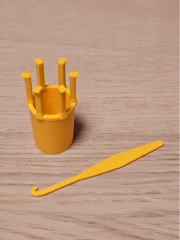 Letrero o emblema decorativo: 6-Peg Rubber Band Loom & Hook with Mini Knitter — vista de referencia 2