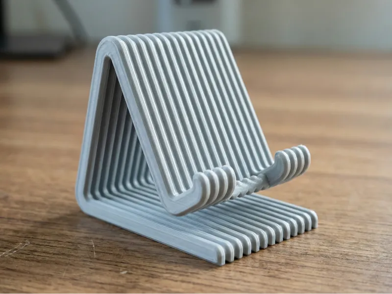 Modern Phone Stand With Charging Cable Cutout