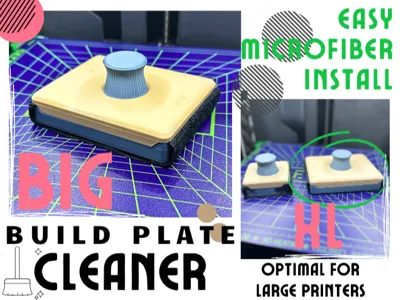 Big Build Plate Cleaner! XL - Easy Microfiber Fit