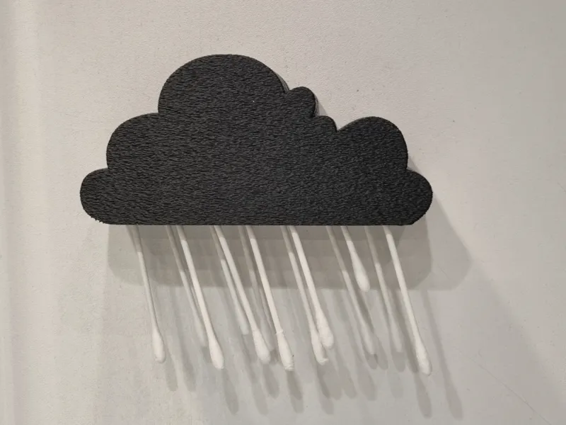 Cotton bud holder cloud