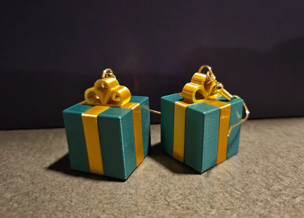 Christmas Present Earrings view 2