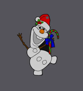 Christmas Olaf Keyring/Keychain