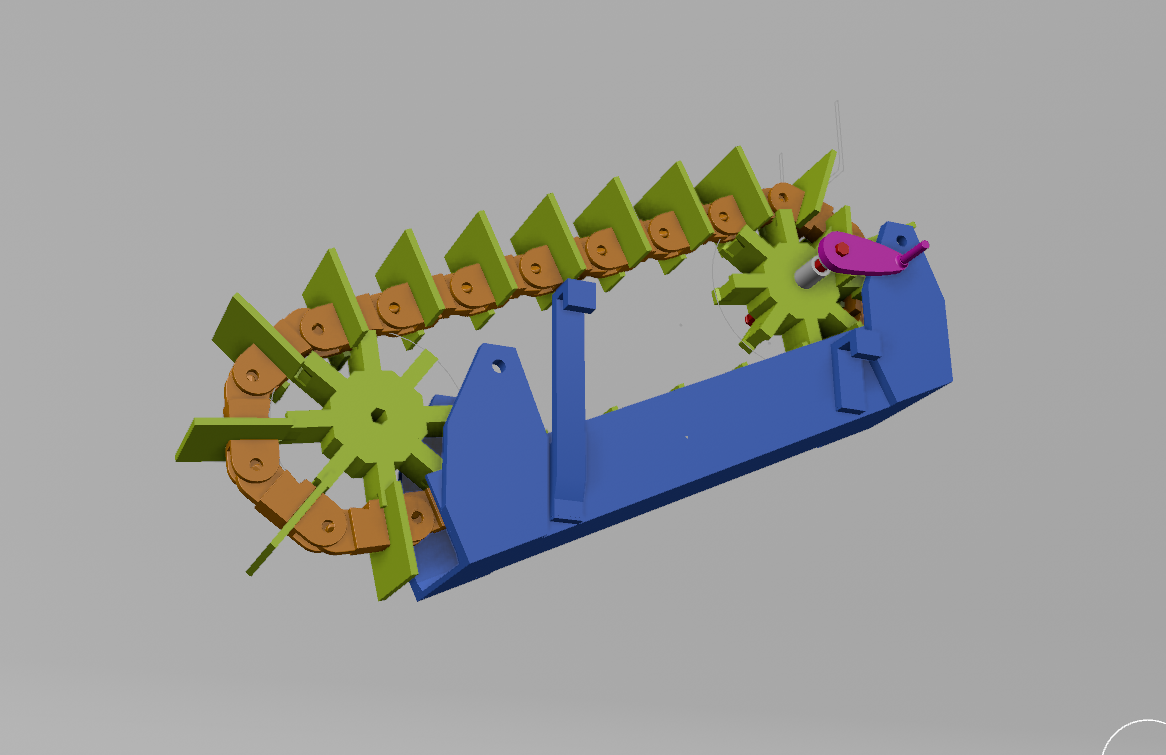 Miniatura 2 do modelo 3D 龙骨水车工程模型