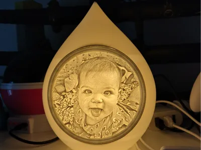 Lithophane Lamp (Picture/Photo/Image) LED Kit-001