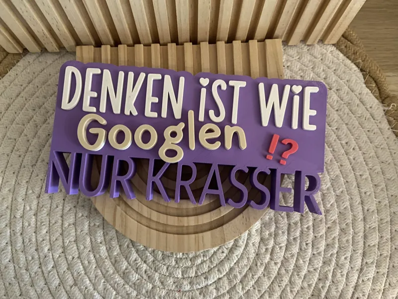 Aufsteller "Denken ist wie Googlen nur krasser!"