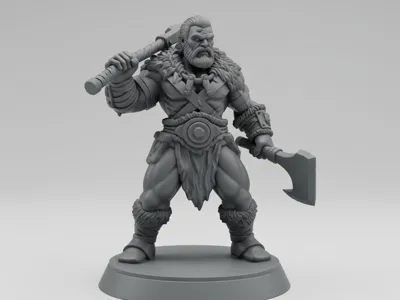 Barbarian Figure DND