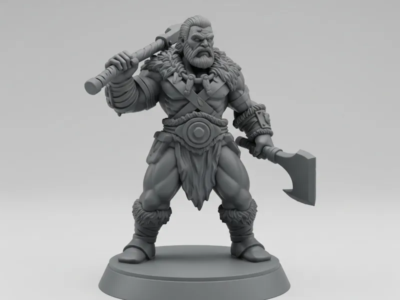 Barbarian Figure DND