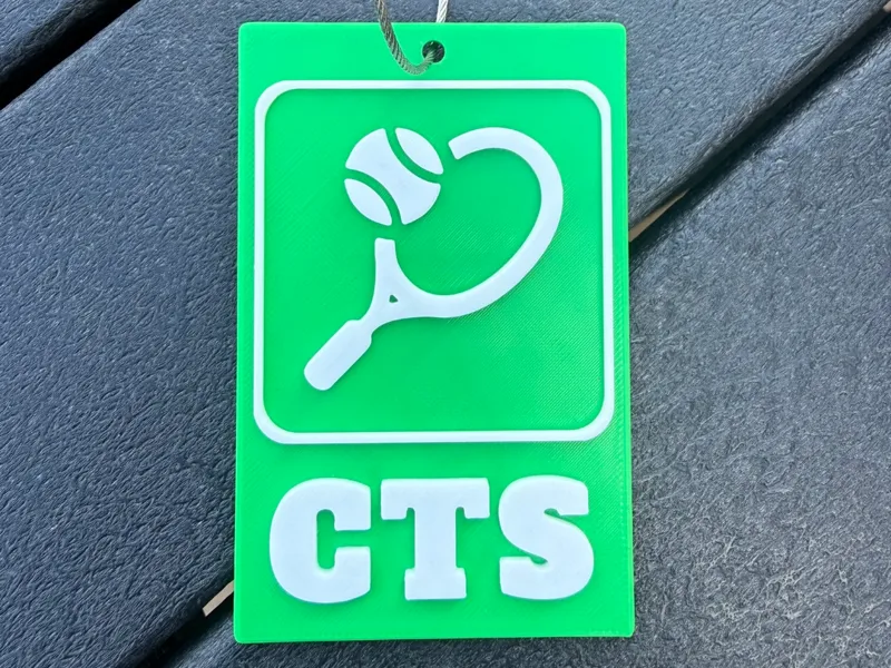 Customizable Tennis Sports Bag Tag