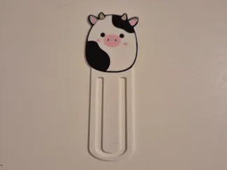 Squishmallow cute cow bookmark 