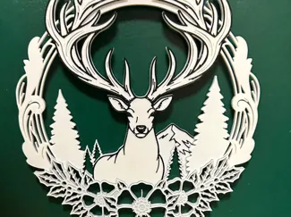 Hirsch Ornament Wandbild Deko