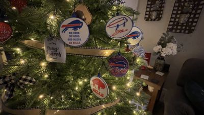 Buffalo Bills Solid Christmas Ornaments