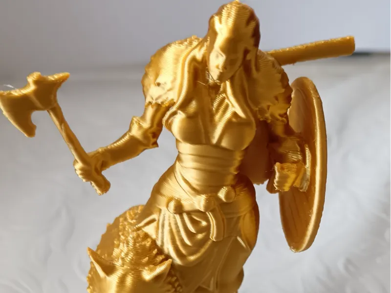Shield Maiden & Great Wolf High Detail Miniature