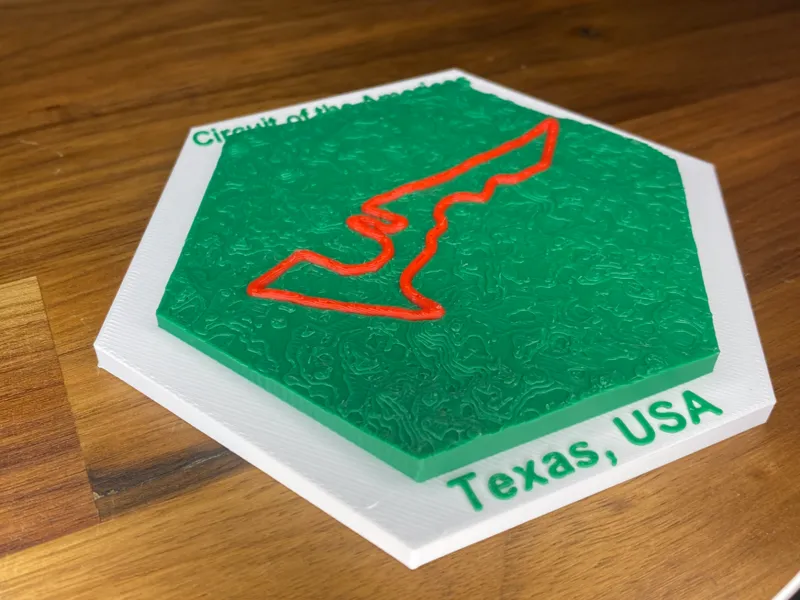 "Circuit of the Americas" Mini Track F1 Race Map