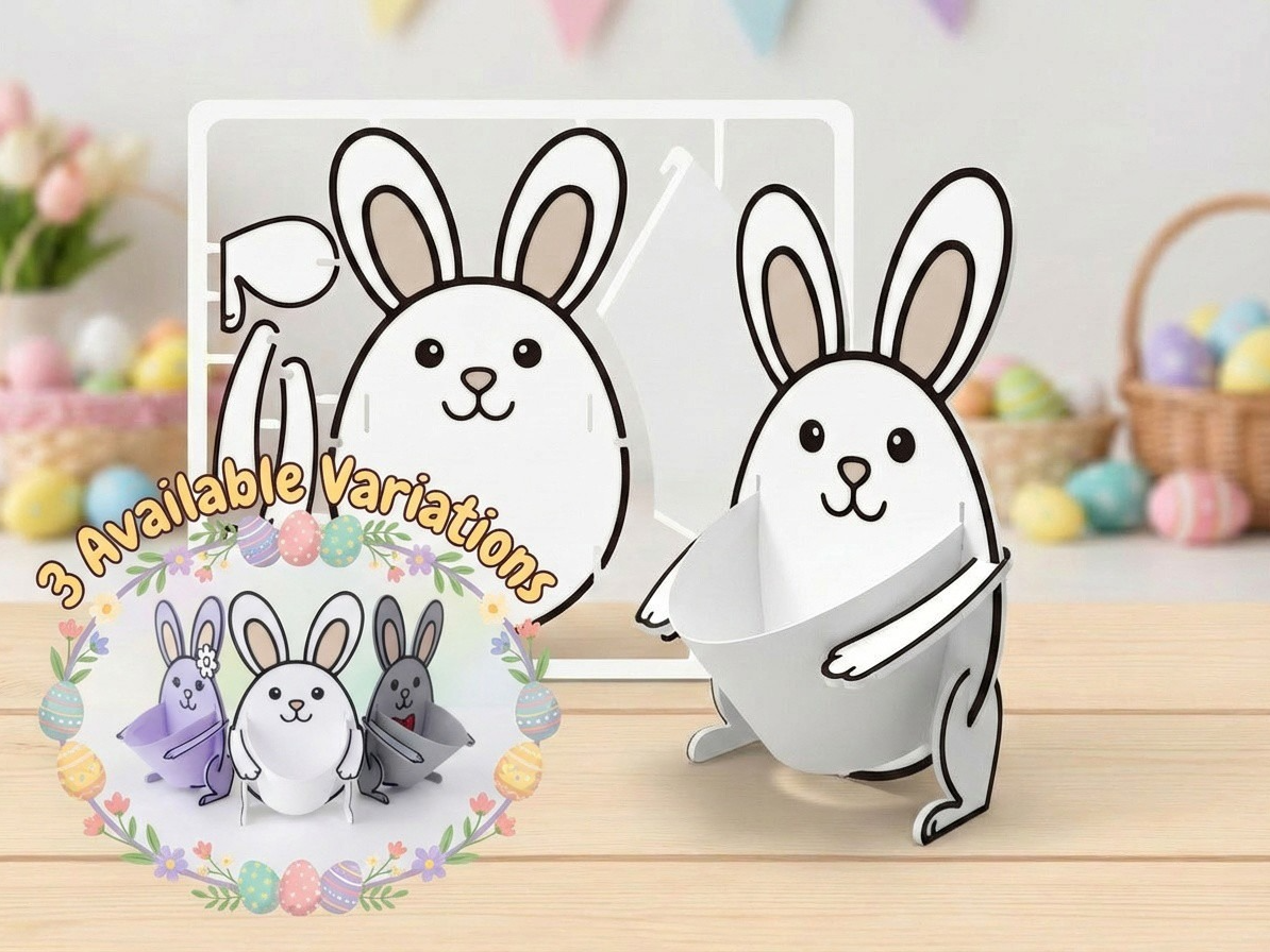 Bunny Trio with Pouches – Easter Kit Cards