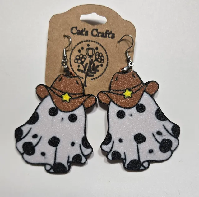 Cowboy Ghost Earrings