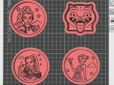 kpop demon hunters stamp/cutter