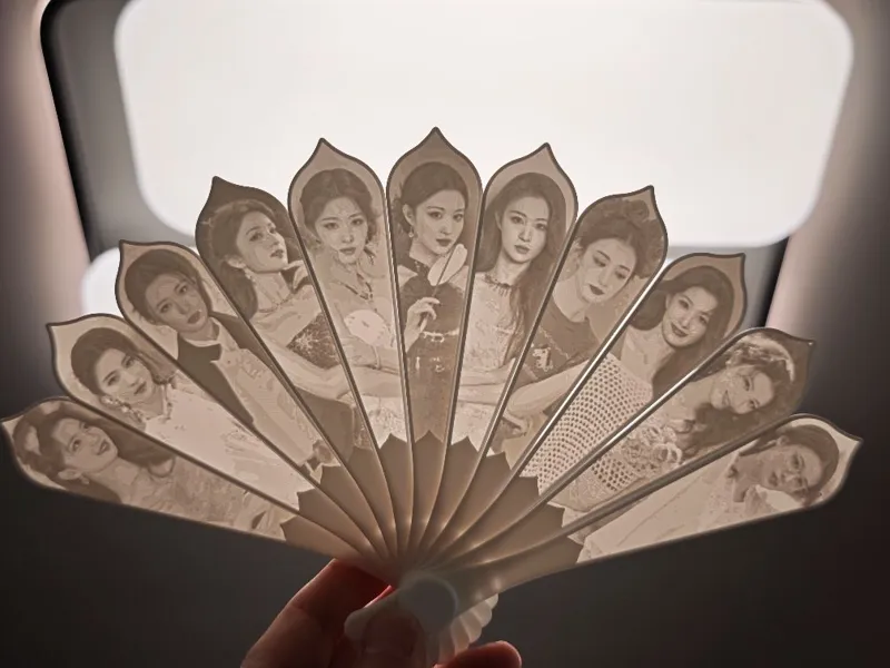 王楚然 人物合集扇子 折扇 浮雕 明星演员