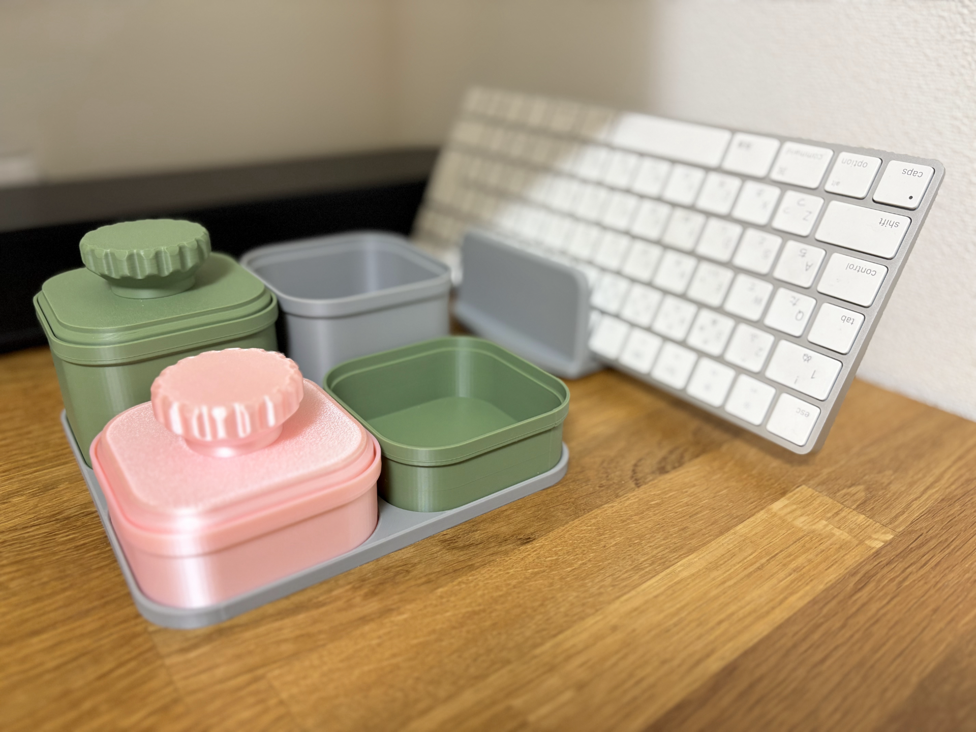 KASANE 80 Stackable Desk Organizer Box & Plate
