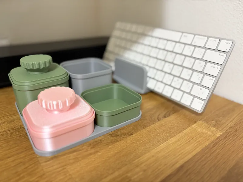 KASANE 80 Stackable Desk Organizer Box & Plate