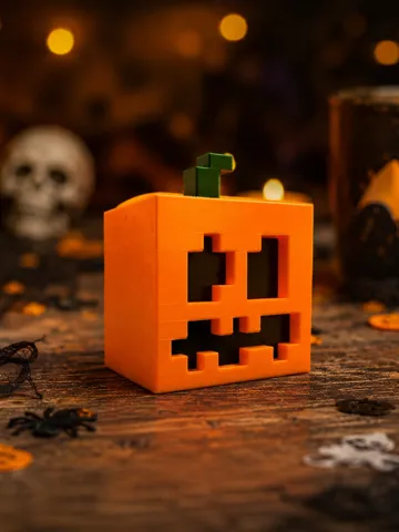 Accesorio para impresora 3D: Minecraft Halloween-Kürbis - Kein AMS — vista de referencia 2
