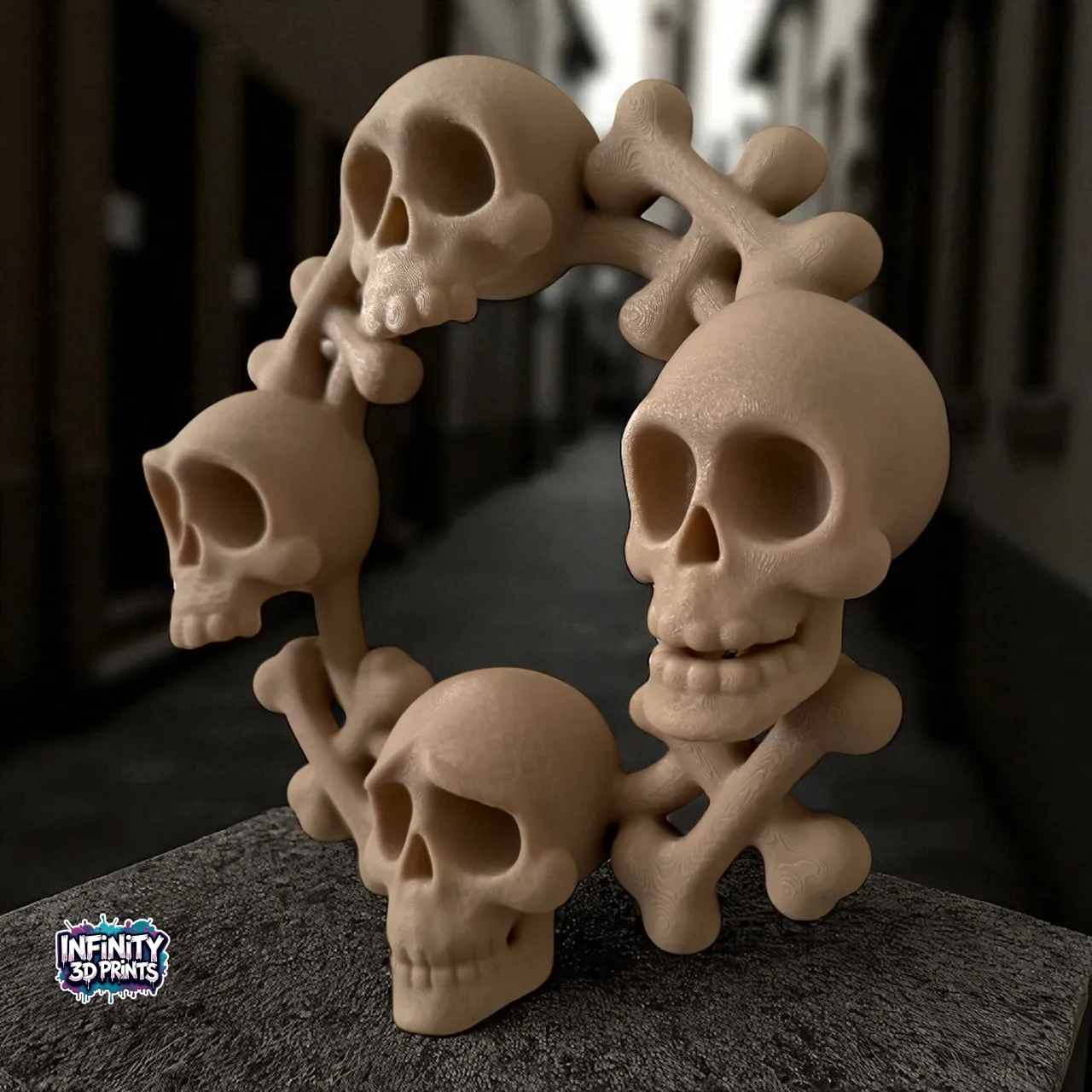 THE HALLOWEEN SKULL WREATH view 3