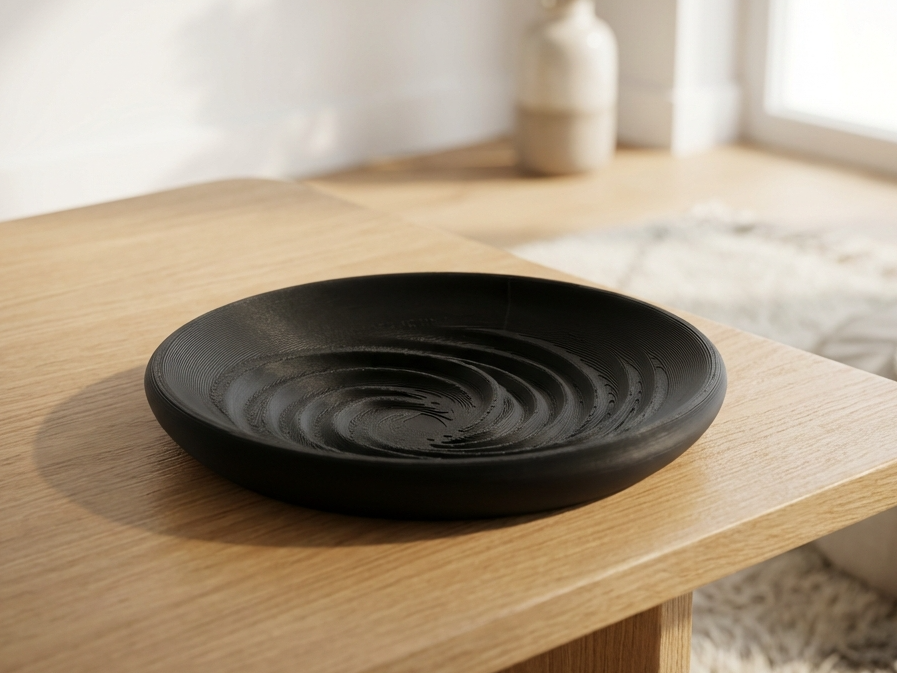 Vortex Ripple Dish — Modern Minimalist Tray