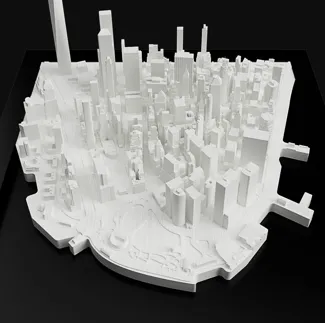 NEW YORK 3D CITY FRAME SQUARE PICTURE