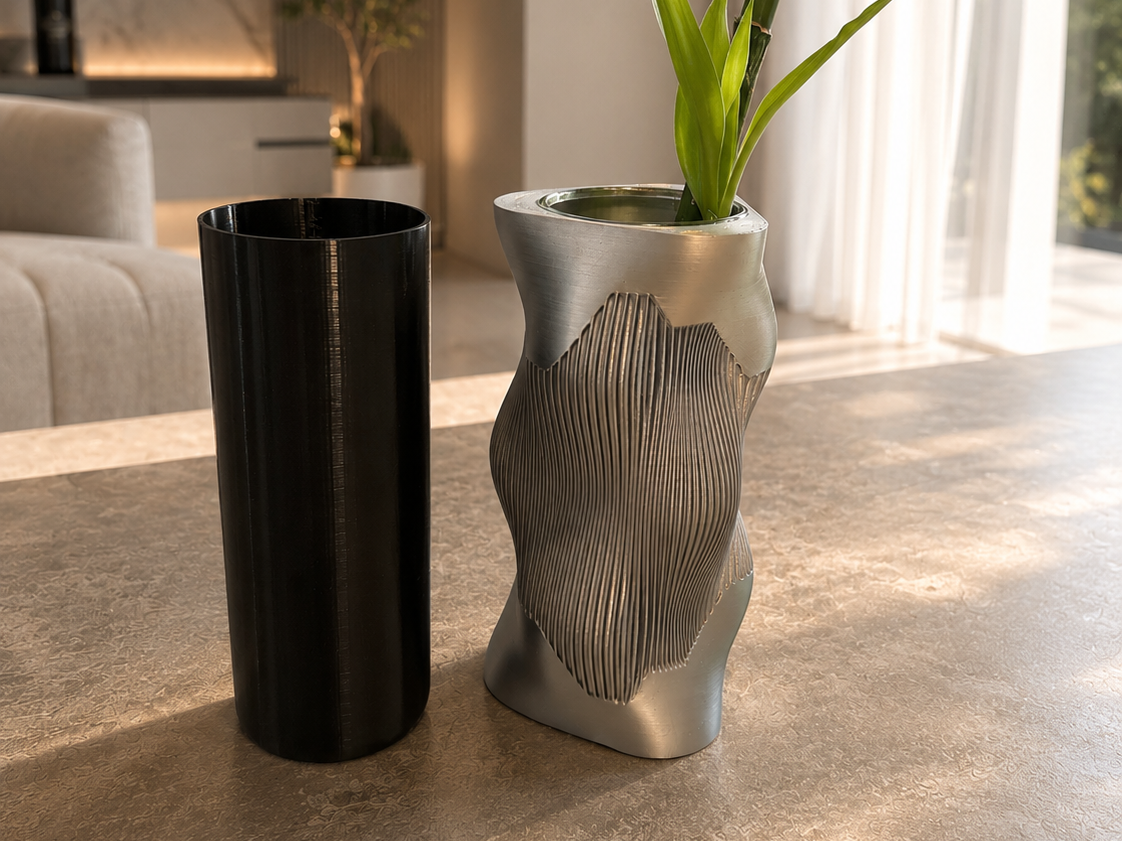 Organic Sculptural Vase with Inner Insert