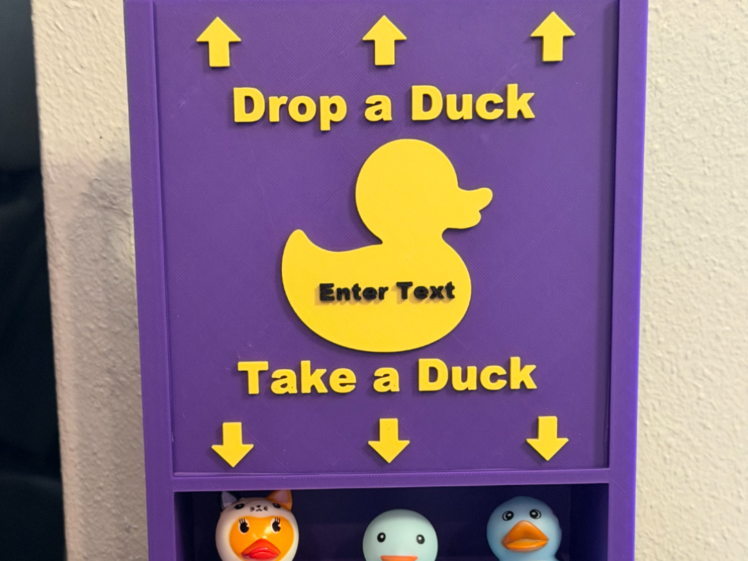 Drop a Duck/Take a Duck Box With Locking Peg