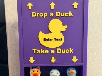 Drop a Duck/Take a Duck Box With Locking Peg