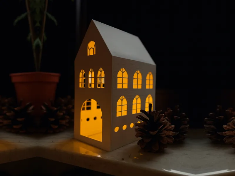 LED Tealight House Lantern