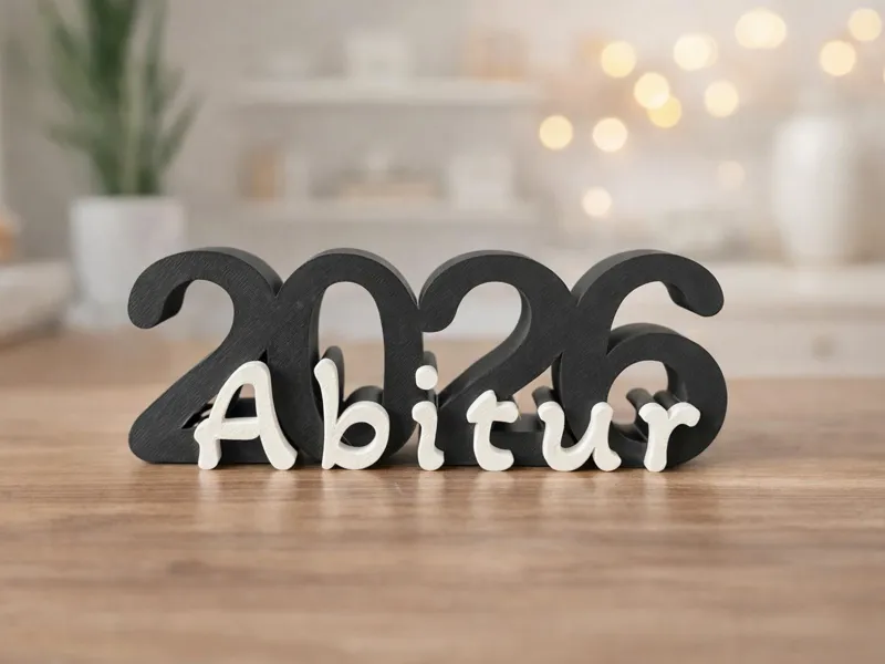 Abitur 2026 - Persönlicher 3D-Schriftzug