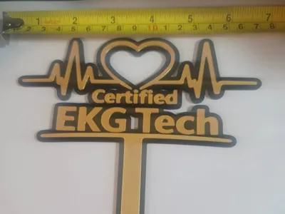 EKG Cake Topper