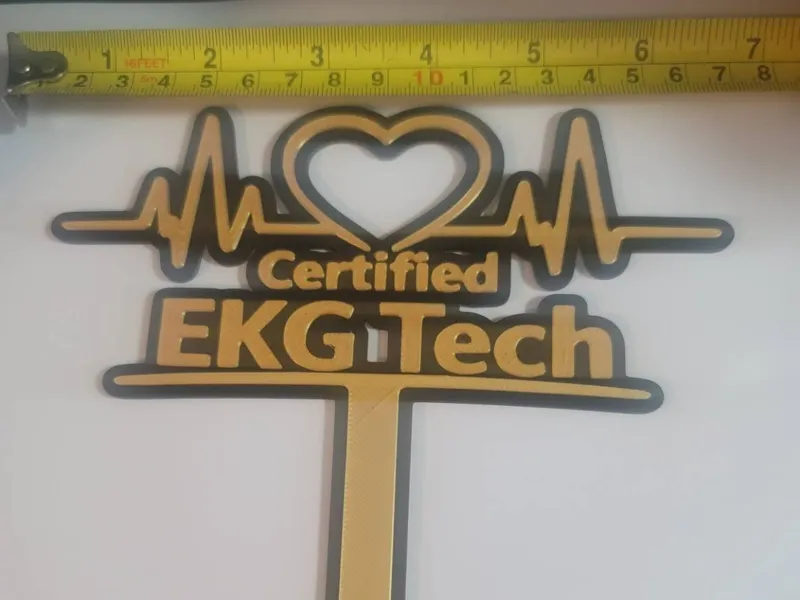 EKG Cake Topper