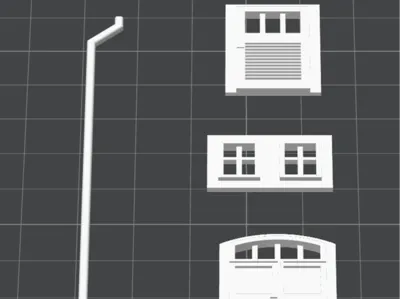 H0 Assortment for Houses Doors, Windows, Downspout