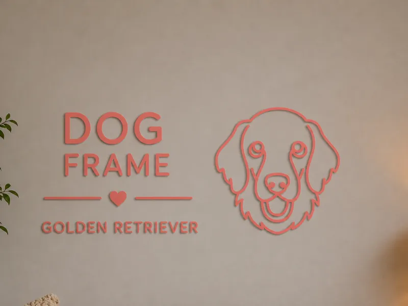 Wall art : Golden retriever frame