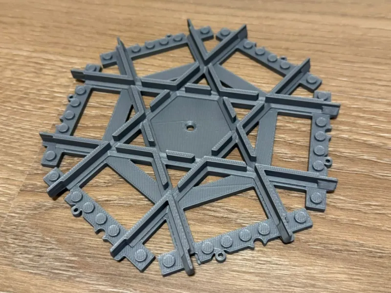 Building brick Train Track 3way Crossing