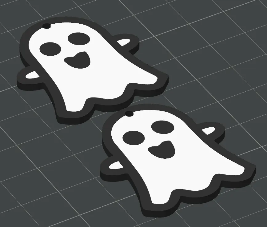 Happy Ghost Earrings / Keychain view 2