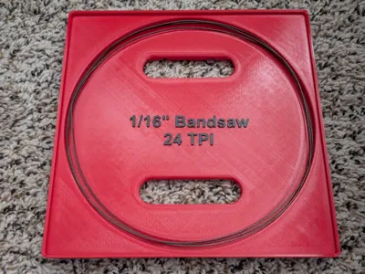 11" Bandsaw Blade Gridfinity Holder - 1/16", 24TPI