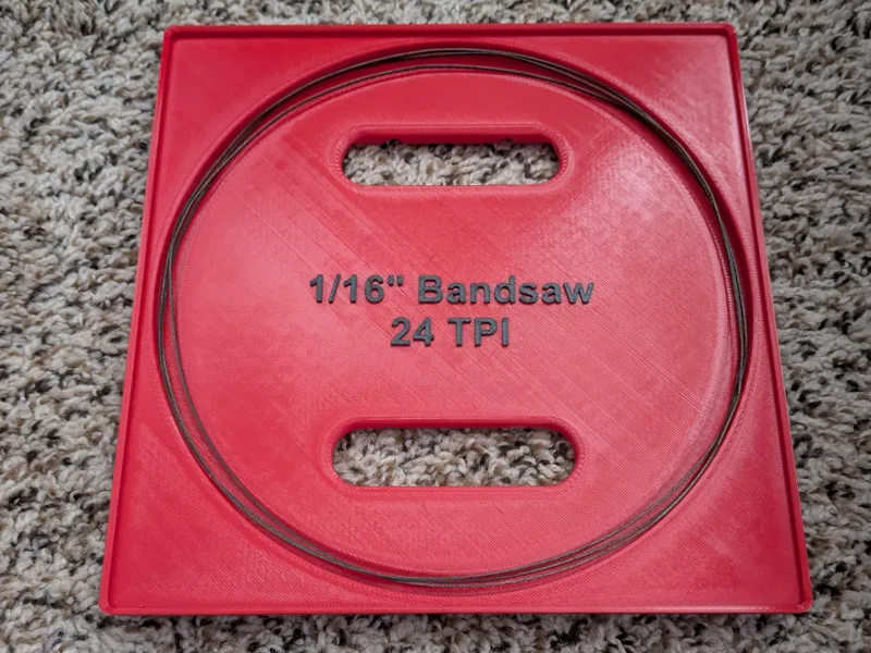 11" Bandsaw Blade Gridfinity Holder - 1/16", 24TPI