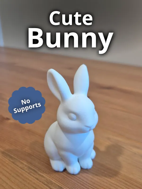 Cute Bunny - No Supports view 2