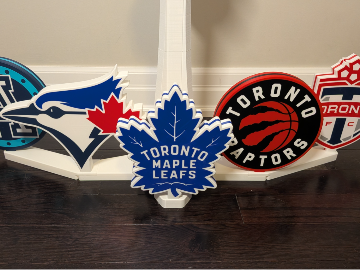 3 Foot CN Tower with Toronto Sports Logos