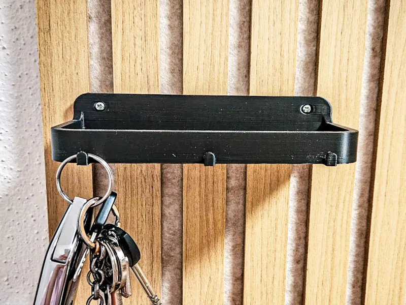 key and glasses holder for slatwall